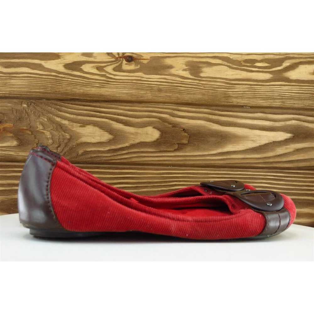 Dr. Scholl's Women Sz 8.5 M Red Flat Fabric Shoes - image 4