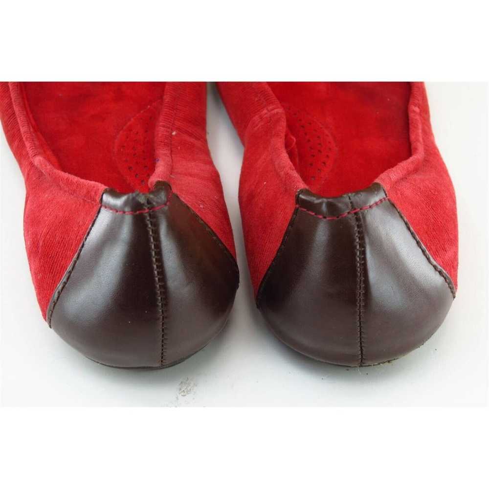 Dr. Scholl's Women Sz 8.5 M Red Flat Fabric Shoes - image 5