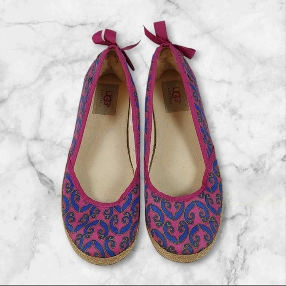 UGG Indah Marrakech Pink Blue Espadrille Flats US… - image 1