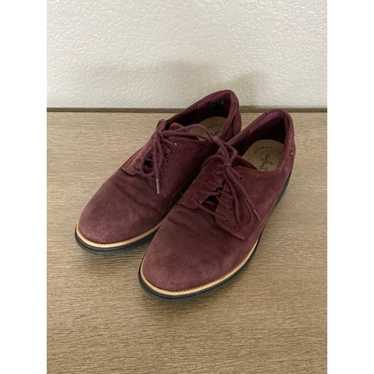 Clarks Collection Maroon Suede Lace-up Shoes 7.5 - image 1