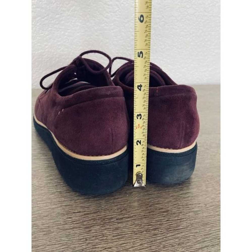 Clarks Collection Maroon Suede Lace-up Shoes 7.5 - image 6