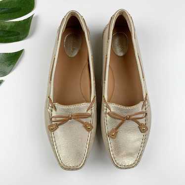 Clarks Artisan Flats Driving Moccasins Gold Leathe