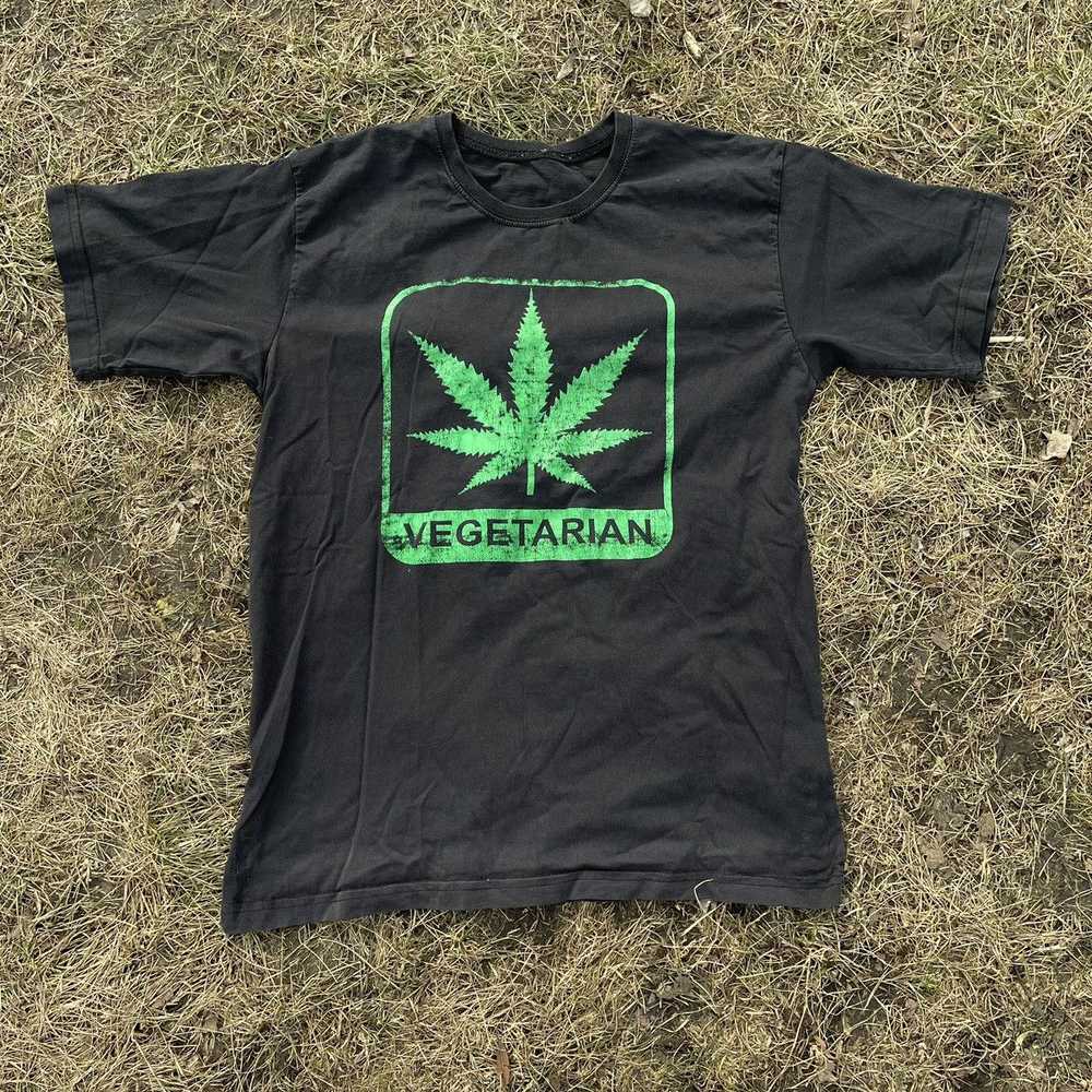 Band Tees × Gildan × Vintage Vintage 90s Weed Ras… - image 1