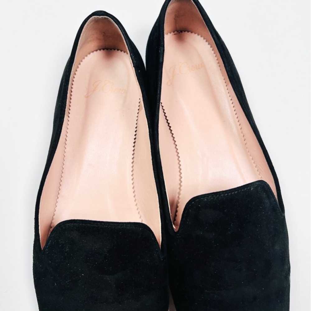 J.Crew Womans Loafers Black Suede Loafers Size 7.5 - image 6