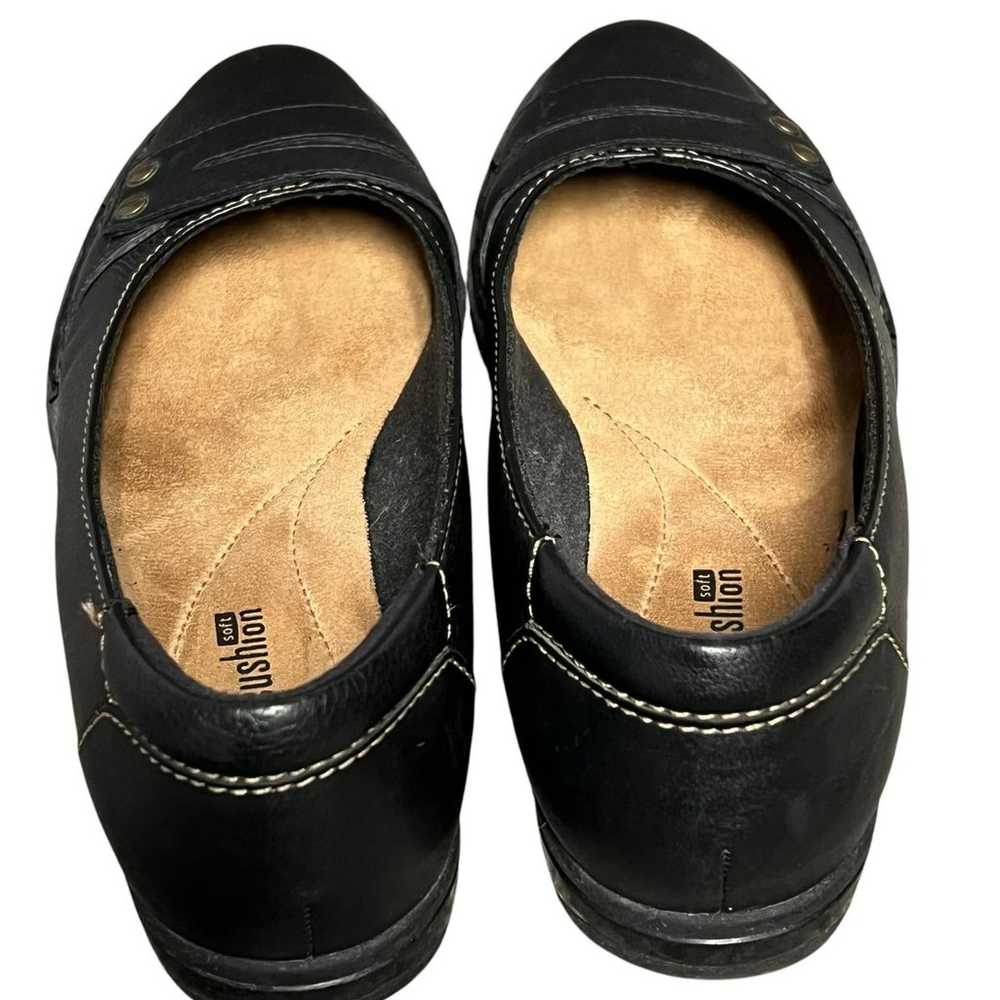 Clarks Pegg Abbie Flat Womens 9 Black Leather Sof… - image 8