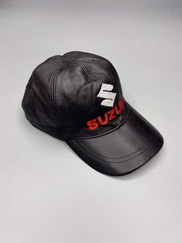 Racing × Streetwear × Vintage Suzuki Leather Cap H