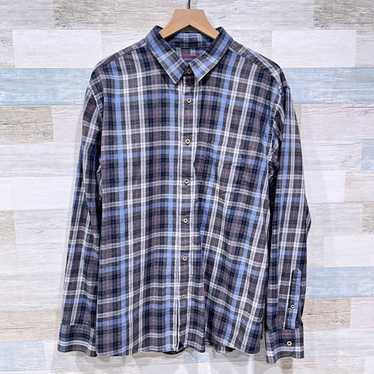 UNTUCKit UNTUCKit Flannel Long Sleeve Shirt Gray B