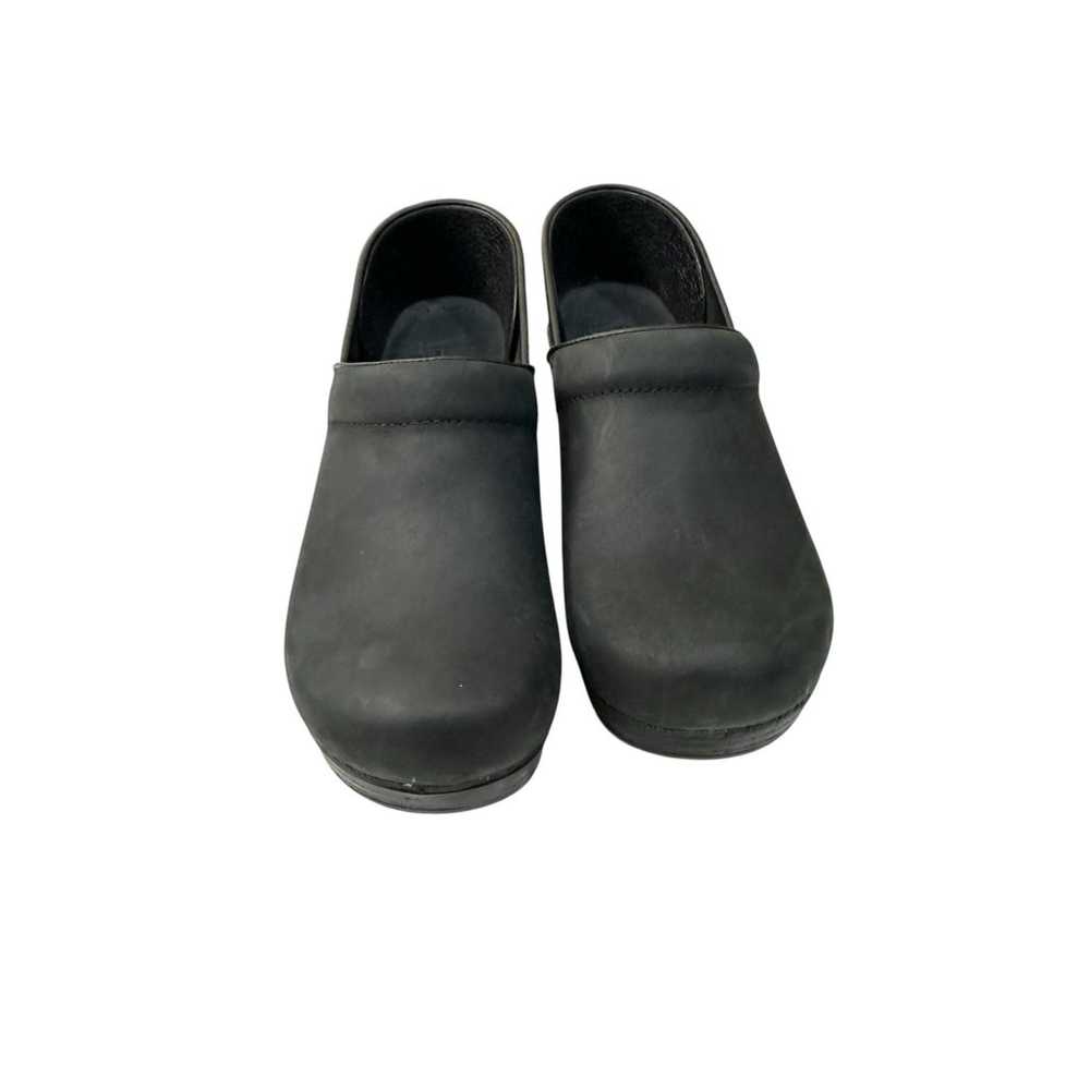 Dansko Professional Platform Clogs 9.5 Black Leat… - image 2