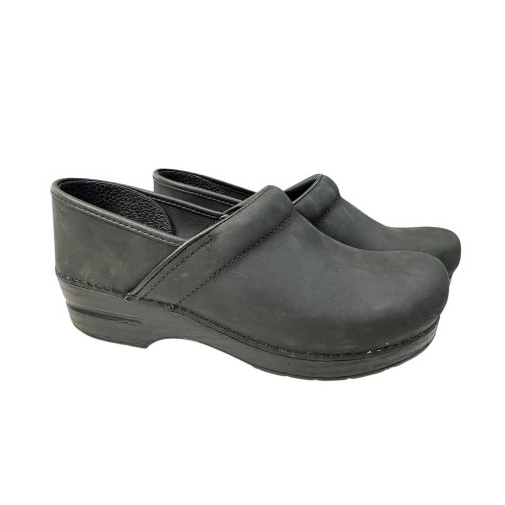 Dansko Professional Platform Clogs 9.5 Black Leat… - image 3