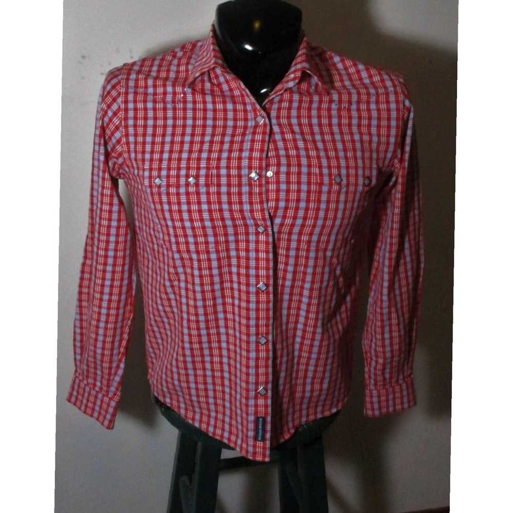 Vintage Authentic Rough Stock Red Plaid BlueSnap … - image 1