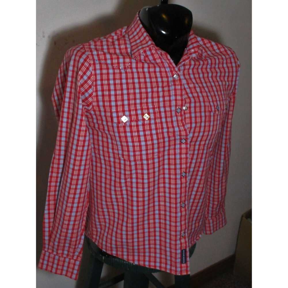 Vintage Authentic Rough Stock Red Plaid BlueSnap … - image 2