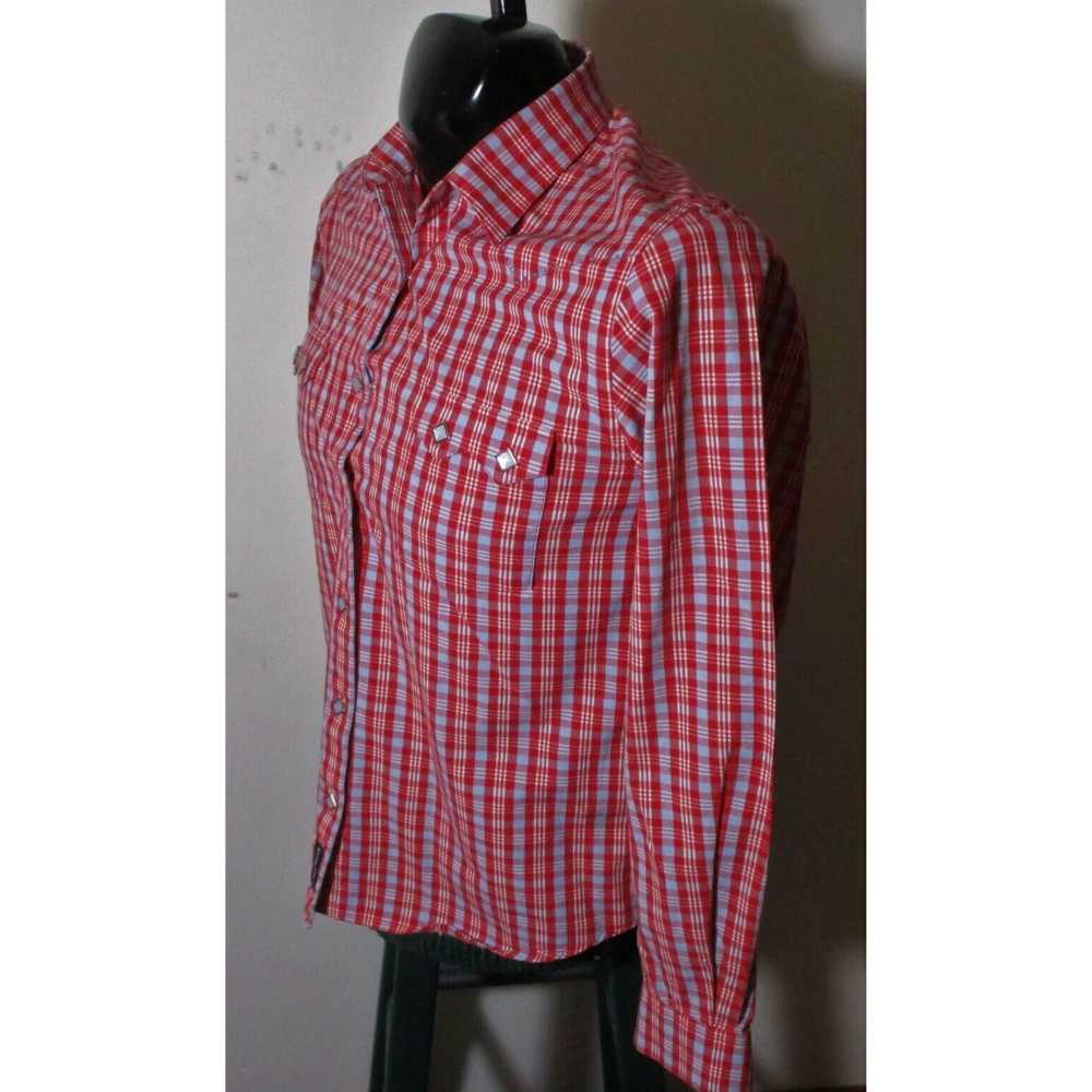 Vintage Authentic Rough Stock Red Plaid BlueSnap … - image 3