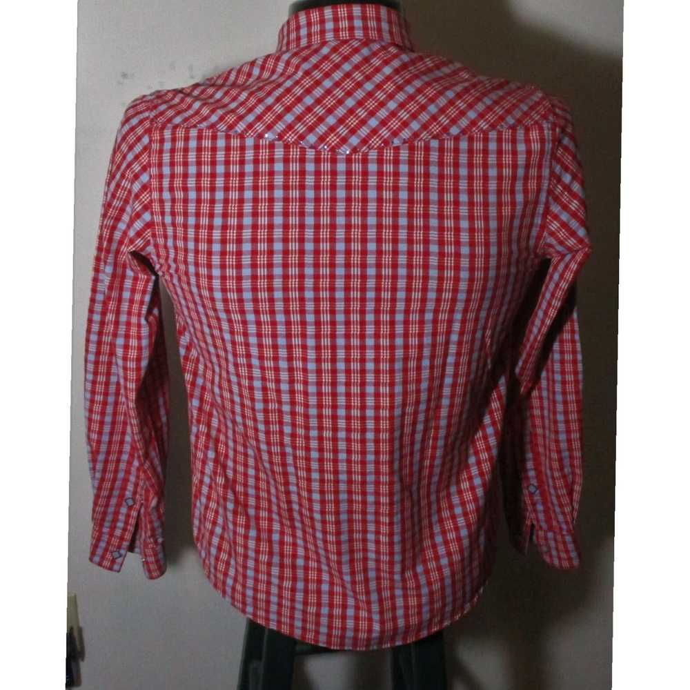 Vintage Authentic Rough Stock Red Plaid BlueSnap … - image 4