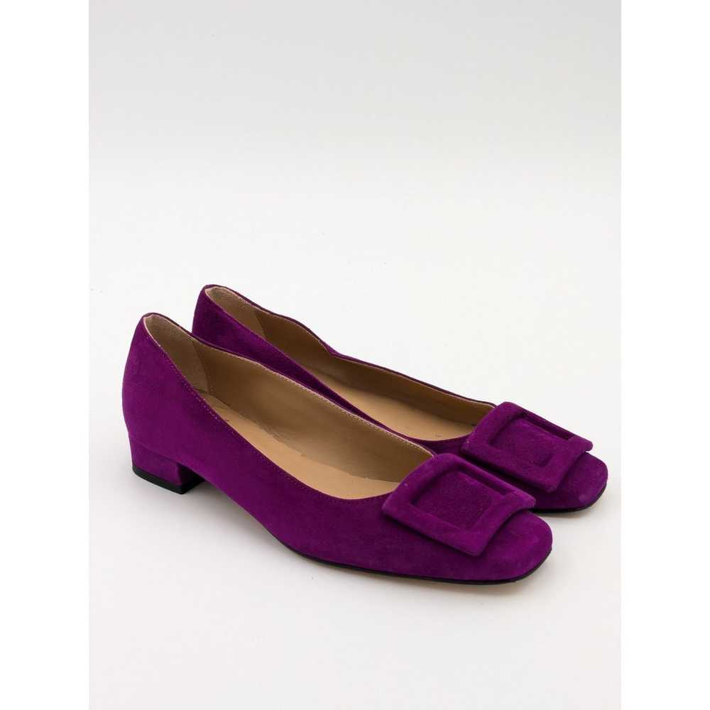 ANN MASHBURN Buckle Flat women's Deep Orchid Sued… - image 1