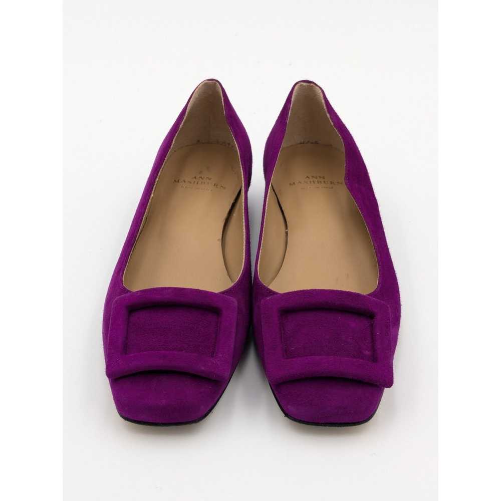 ANN MASHBURN Buckle Flat women's Deep Orchid Sued… - image 3