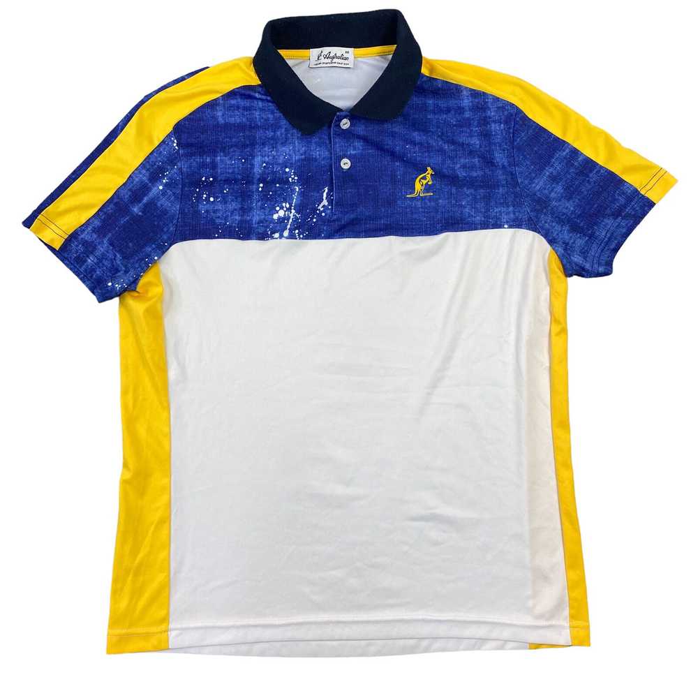 Australian Lalpina Polo Shirt Blue Mens 90s Retro… - image 1