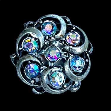 Vintage VTG Balloo Reg RHINESTONE BROOCH 1" Pin T… - image 1