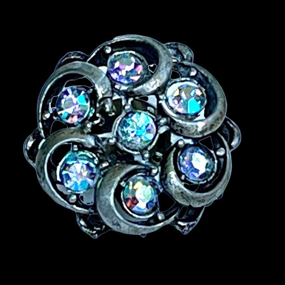 Vintage VTG Balloo Reg RHINESTONE BROOCH 1" Pin T… - image 6