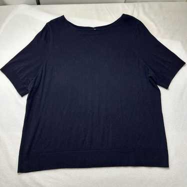 Other Talbots 3X Sweater Dark Navy Blue Boatneck P