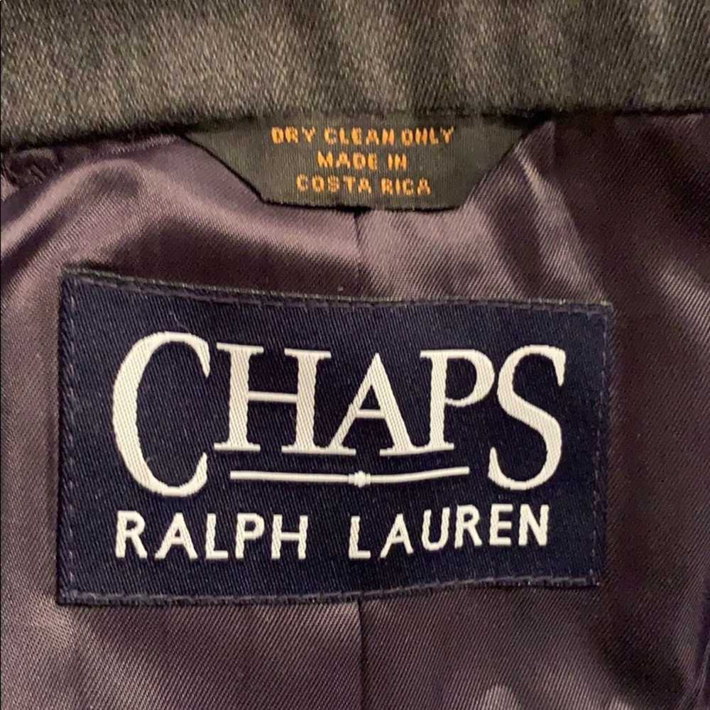 Chaps Chaps Ralph Lauren 40R GRAY Pointy Lapel Me… - image 3