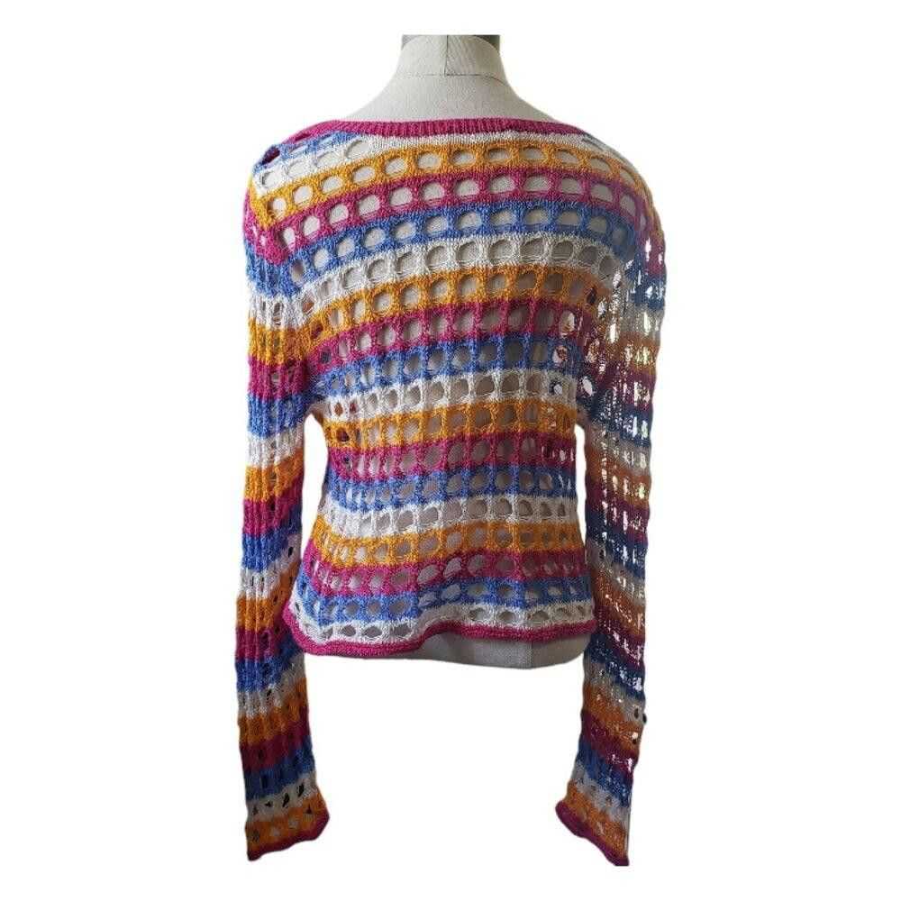 Mango CT1651 Mango Summer Crochet Long Sleeve Swe… - image 2