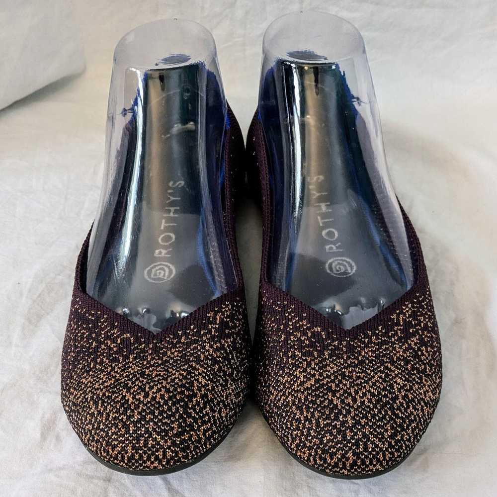 Rothy's Metallic Eggplant Shoes Size 8.5 - image 2