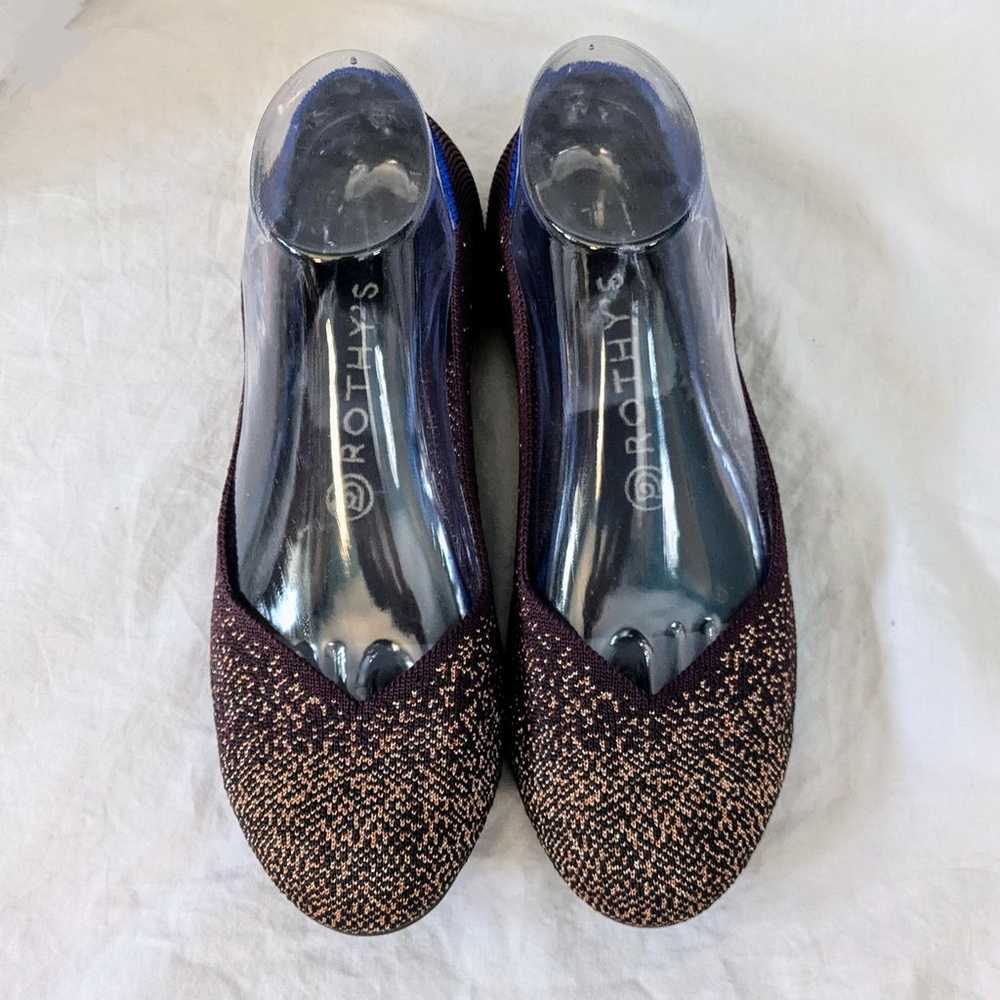 Rothy's Metallic Eggplant Shoes Size 8.5 - image 3