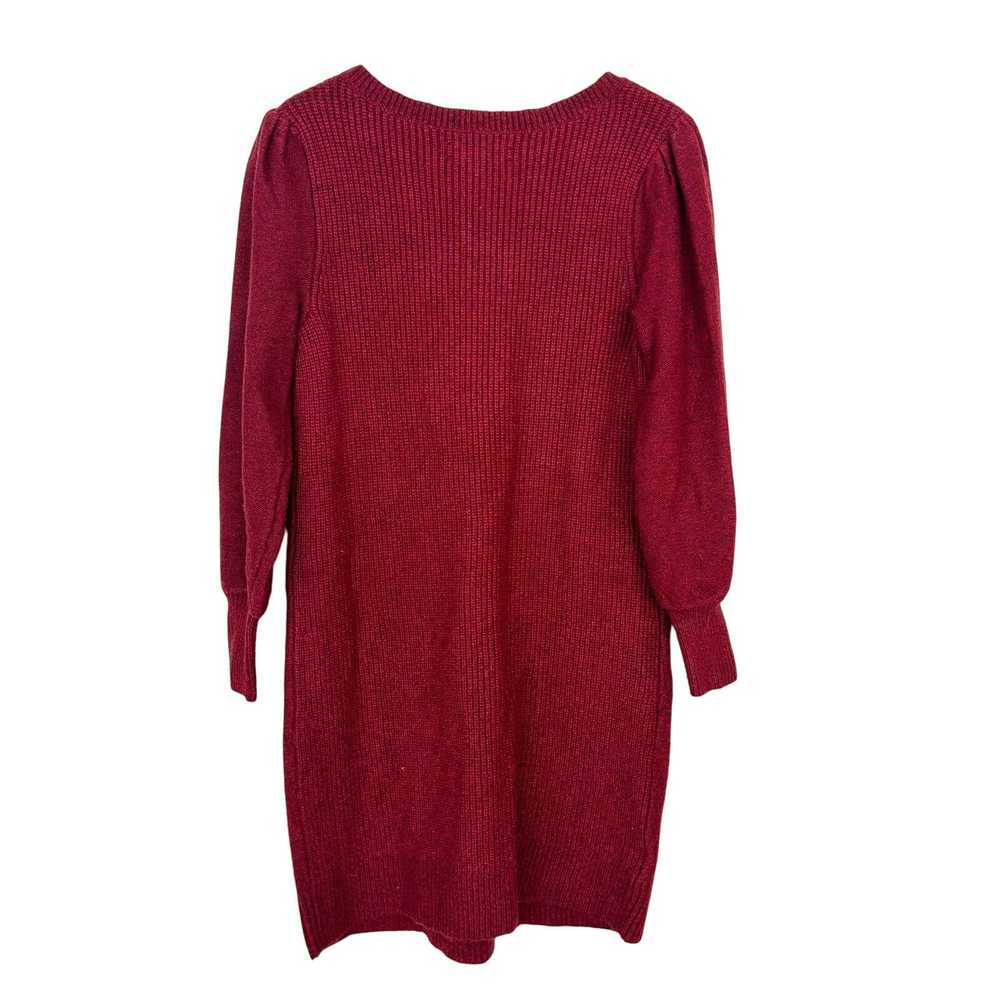 Loft Loft Red Cable Knit Sweater Dress Sz M - image 4