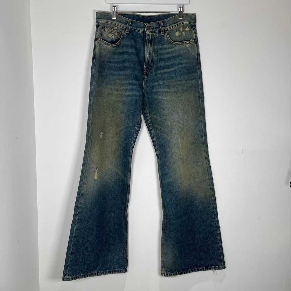 Palm Angels Palm Angels Acid Wash Flare Jeans Siz… - image 1