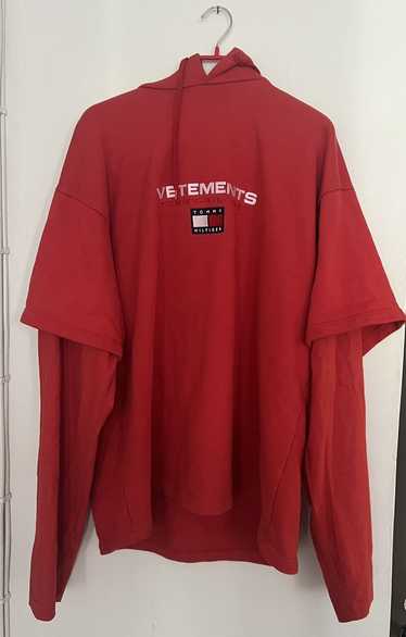 Vetements ヴェトモン  トミー ロンT XS VETEMENTS✖️TOMMY HILFIGER ロンT赤 XS