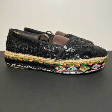 Womens TIZZINI Hand Painted Made in Italy Sequin L