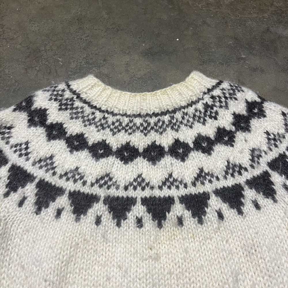 Made In Usa × Vintage Vintage 60s Cream Fair Isle… - image 3