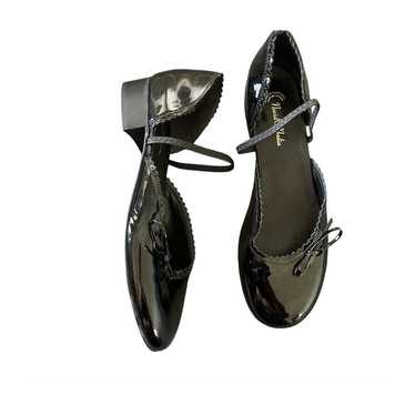 BLACK LEATHER Mary Jane Flats HEELS - image 1