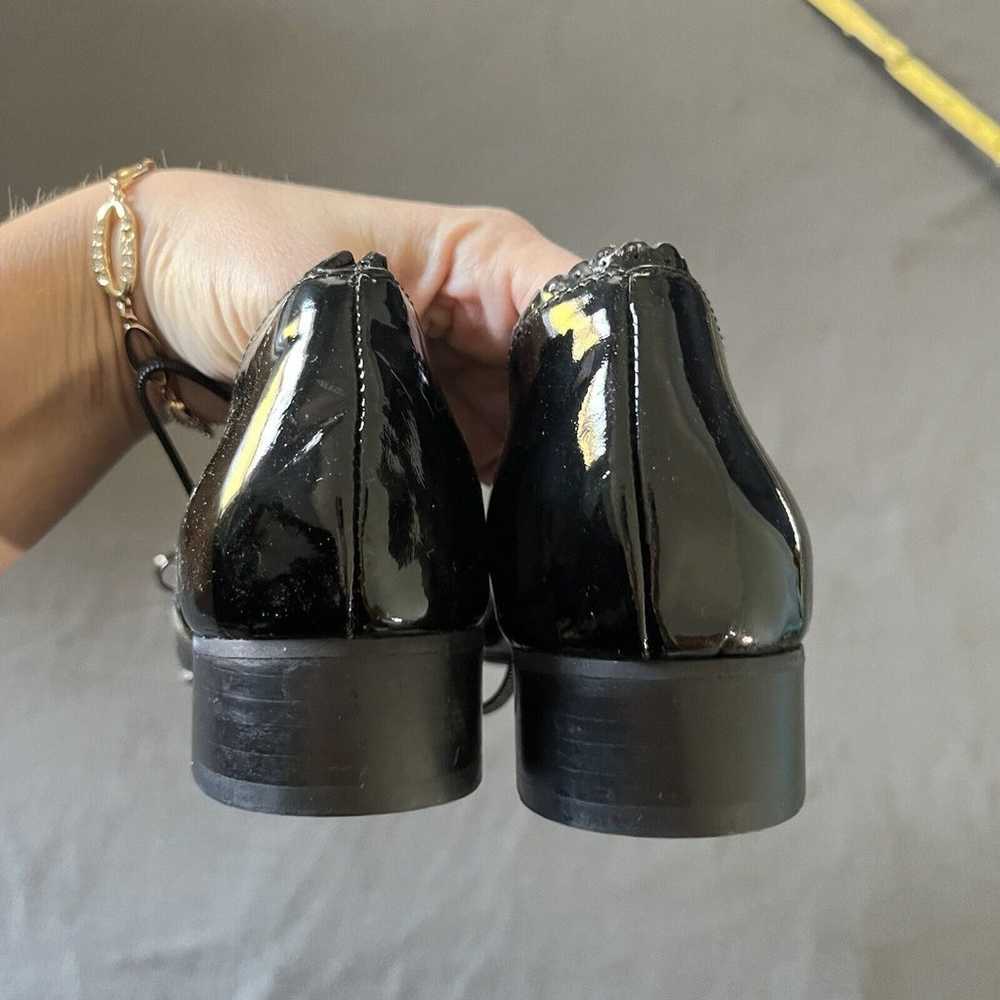 BLACK LEATHER Mary Jane Flats HEELS - image 8