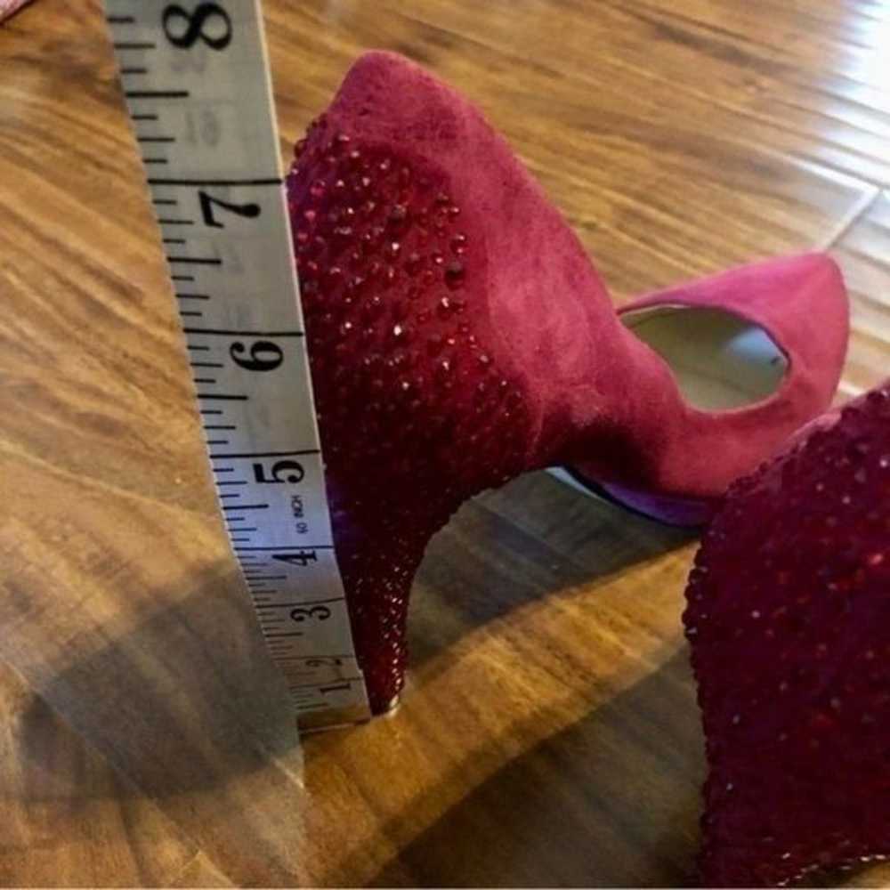 Nine West Pink Pumps with Red Rhinestones on Heel… - image 12