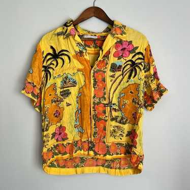 Urban Outfitters Tropical Button Down Shirt Size M