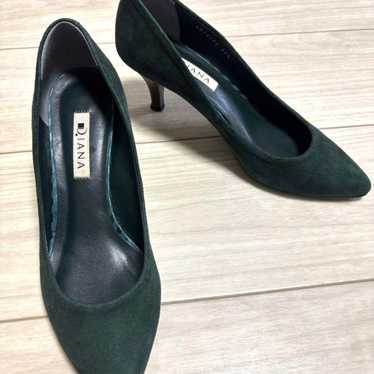 【DIANA】Diana Suede Pumps Pointed Toe Green 23.5 cm