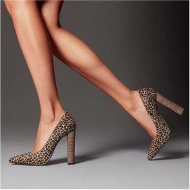 FSJ Women Sexy Leopard Fashion Pointed Toe Chunky… - image 1