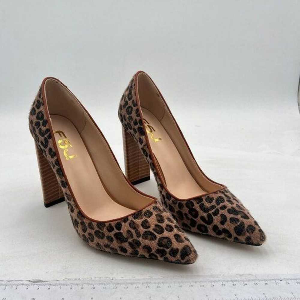 FSJ Women Sexy Leopard Fashion Pointed Toe Chunky… - image 3