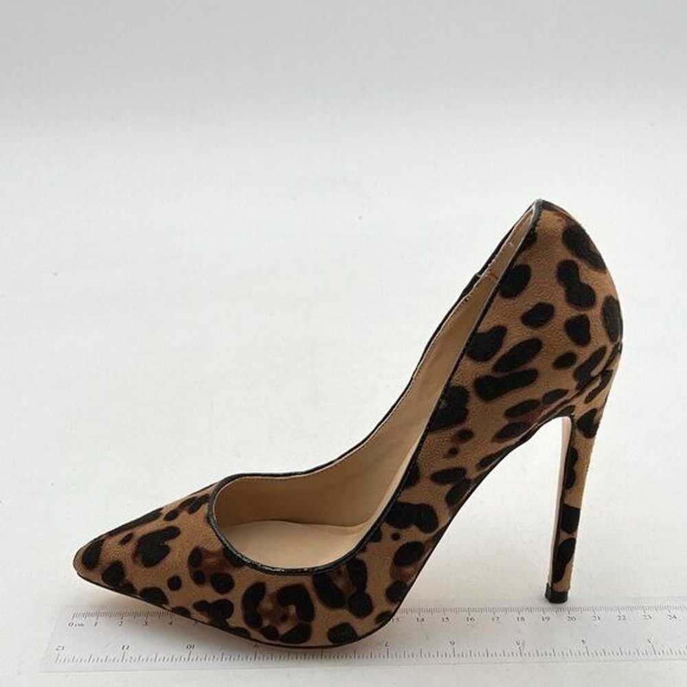 FSJ Leopard Suede Sexy Leopard Printed Dress Shoe… - image 2