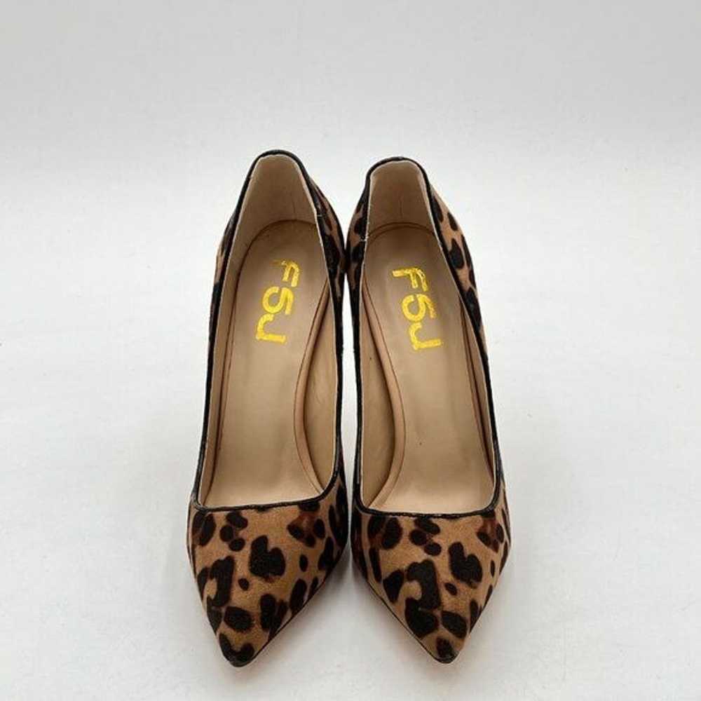 FSJ Leopard Suede Sexy Leopard Printed Dress Shoe… - image 3