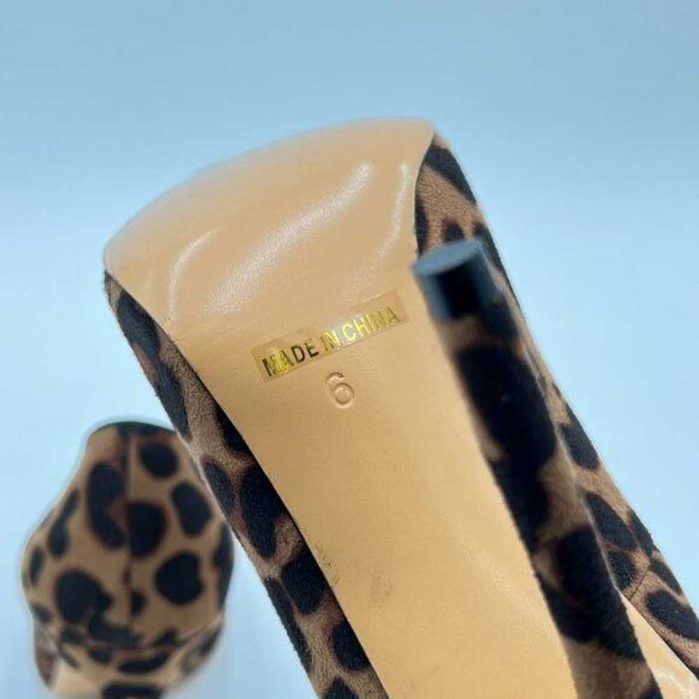 FSJ Leopard Suede Sexy Leopard Printed Dress Shoe… - image 6