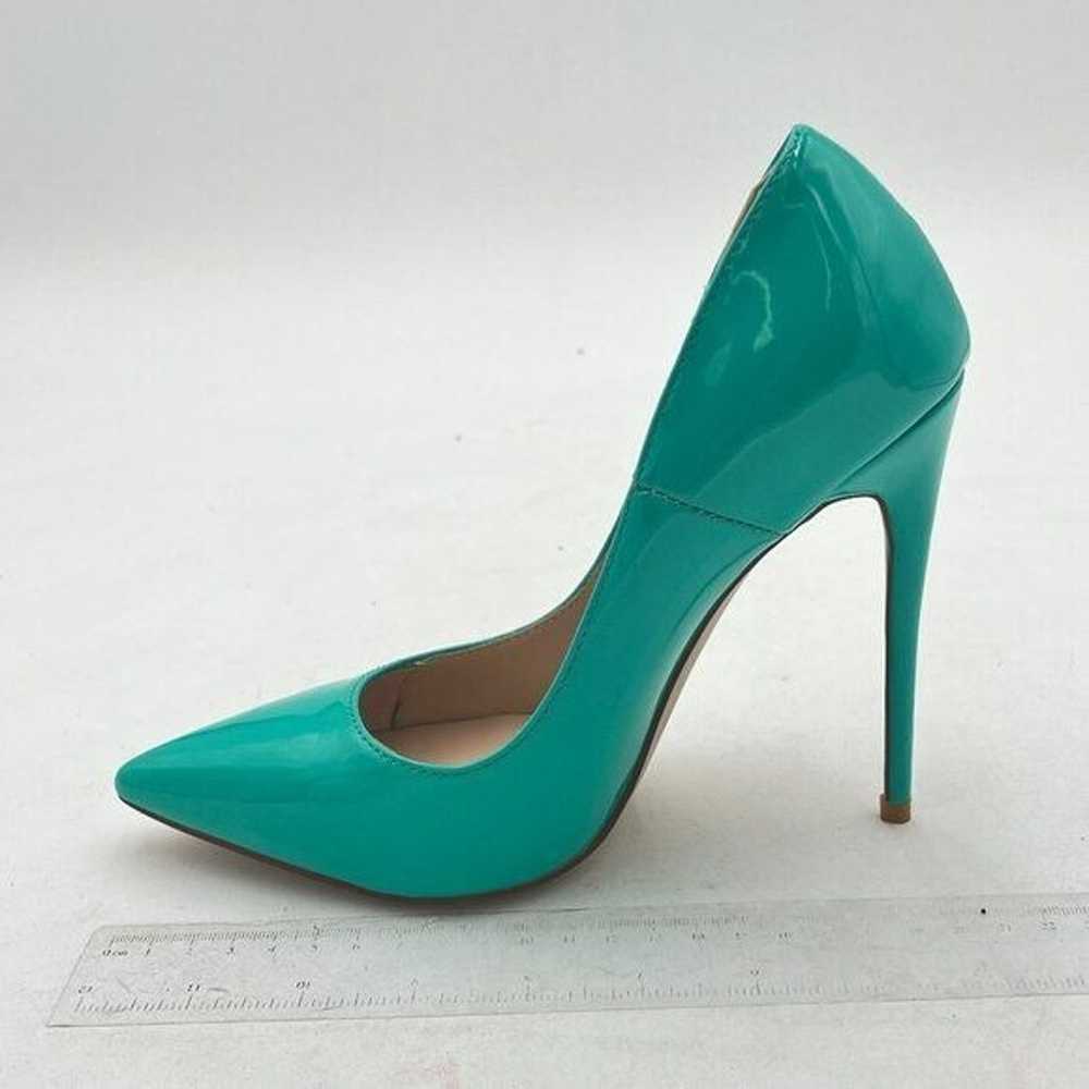 FSJ Turquoise Pointed Toe Pumps High Heel Sexy St… - image 2