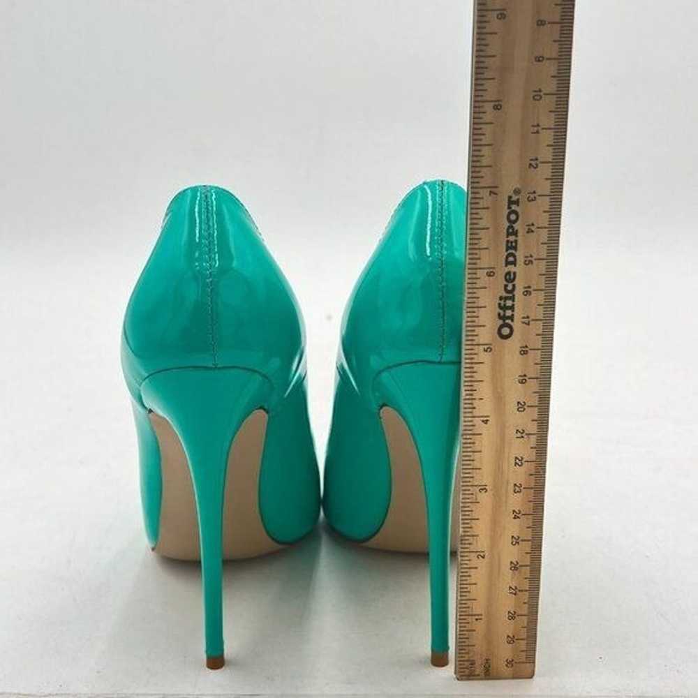 FSJ Turquoise Pointed Toe Pumps High Heel Sexy St… - image 4