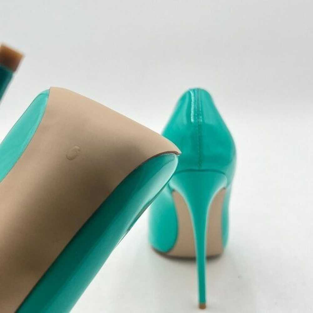 FSJ Turquoise Pointed Toe Pumps High Heel Sexy St… - image 5