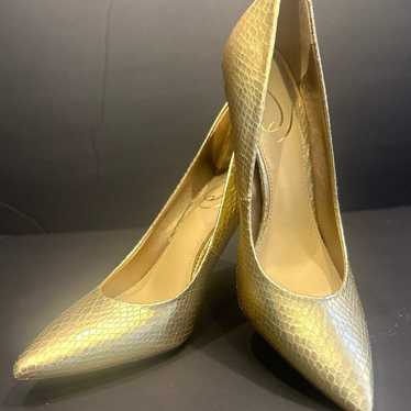 Sam Edelman Hazel Shimmer Gold Metallic Pumps wome