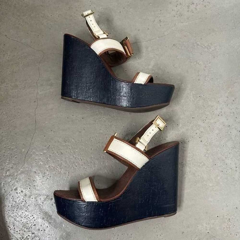 Tory Burch Leather Platform Wedges - image 3