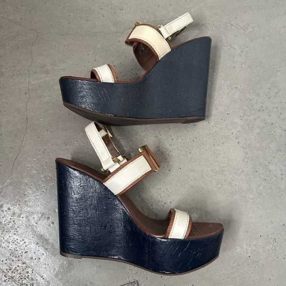 Tory Burch Leather Platform Wedges - image 4