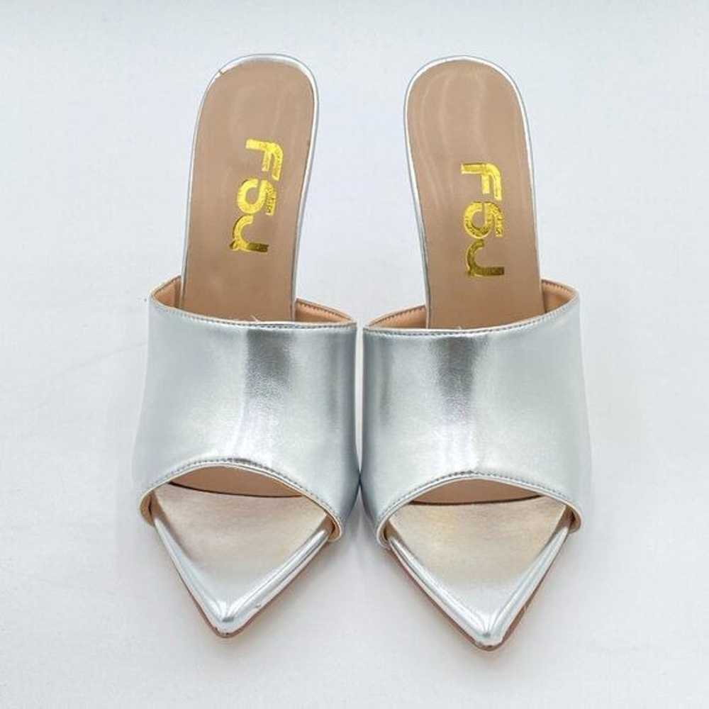 FSJ Women Comfort Low Kitten Heel Sandals Mules P… - image 2