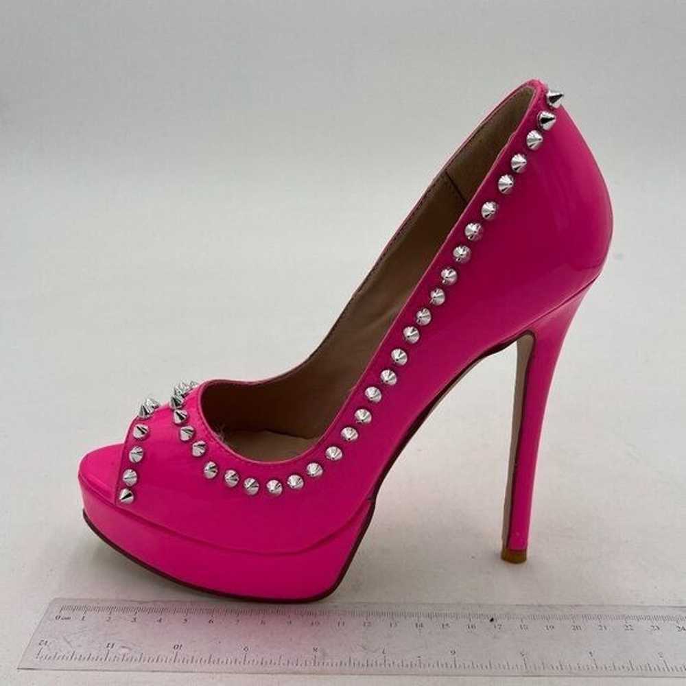 FSJ Fuchsia Peep Toe Platform Pumps High Heel Sli… - image 2